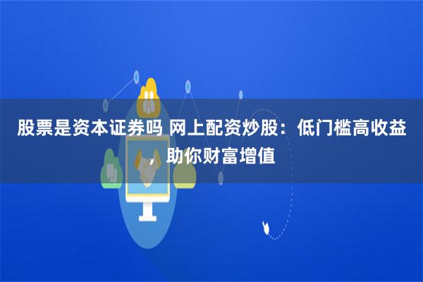 股票是资本证券吗 网上配资炒股：低门槛高收益，助你财富增值